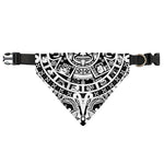 White And Black Maya Calendar Print Over The Collar Dog Bandana