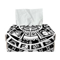 White And Black Maya Calendar Print Rectangle Tissue Box Cover