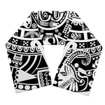 White And Black Maya Calendar Print Scarf