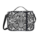 White And Black Maya Calendar Print Shoulder Strap Bible Bag