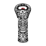 White And Black Maya Calendar Print Single Neoprene Wine Tote