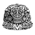 White And Black Maya Calendar Print Snapback Cap