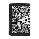 White And Black Maya Calendar Print Trifold Wallet