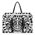 White And Black Maya Calendar Print Utility Tote Bag