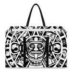 White And Black Maya Calendar Print Utility Tote Bag