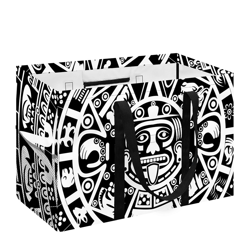 White And Black Maya Calendar Print Utility Tote Bag