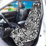 White And Black Maya Calendar Print Waterproof Car Seat Cover