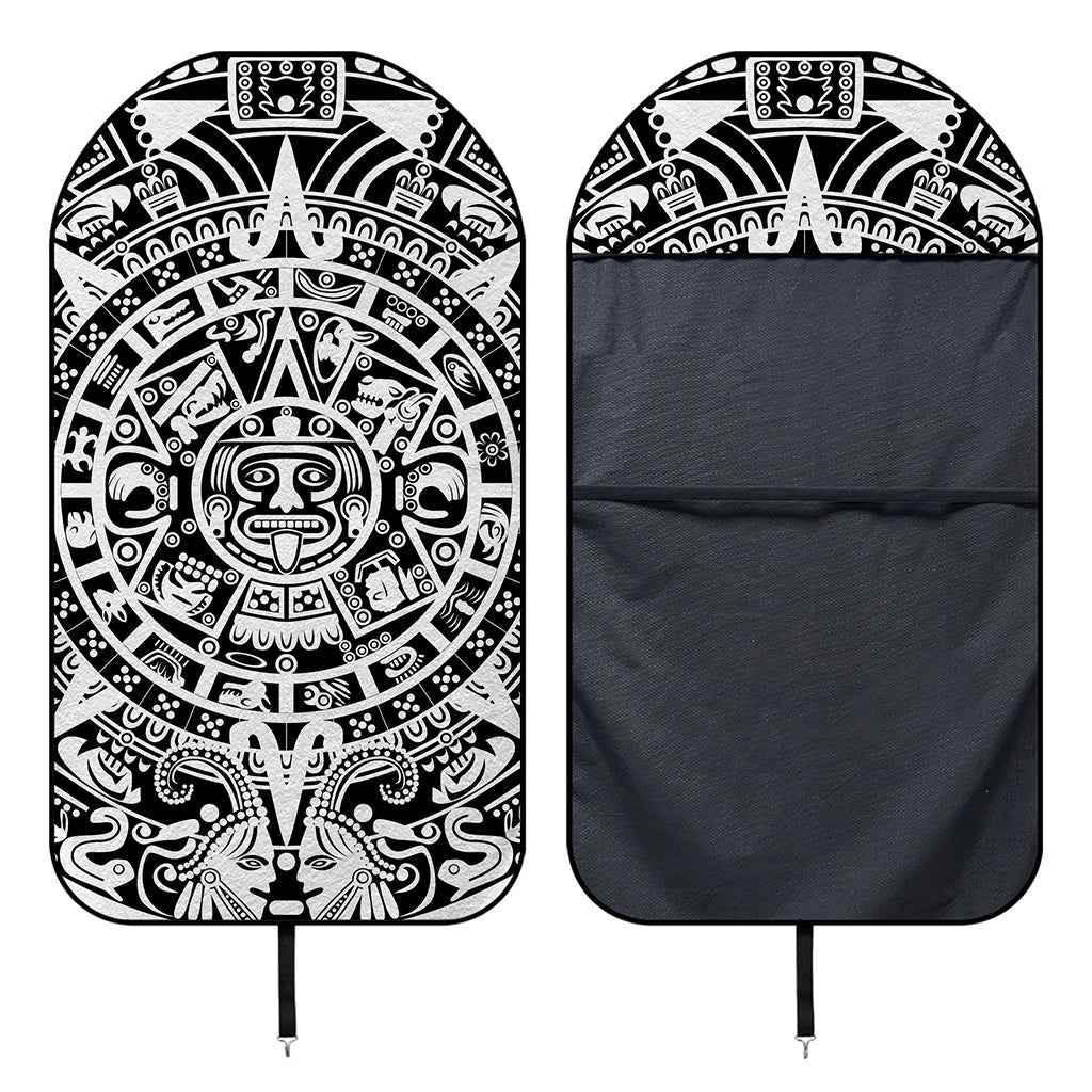 White And Black Maya Calendar Print Waterproof Car Seat Cover