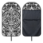 White And Black Maya Calendar Print Waterproof Car Seat Cover