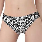 White And Black Maya Calendar Print Women's Panties