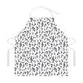 White And Black Music Note Pattern Print Adjustable Apron