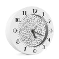 White And Black Music Note Pattern Print Alarm Clock