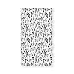 White And Black Music Note Pattern Print Baby Crib Sheet