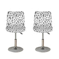 White And Black Music Note Pattern Print Bar Stool Covers