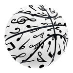 White And Black Music Note Pattern Print Basketball