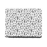 White And Black Music Note Pattern Print Bifold Wallet
