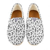 White And Black Music Note Pattern Print Casual Shoes