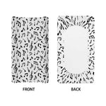 White And Black Music Note Pattern Print Changing Pad Cover