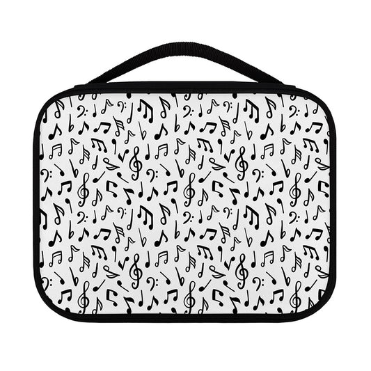 White And Black Music Note Pattern Print Classic Bible Case