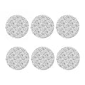 White And Black Music Note Pattern Print Coaster Set