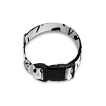 White And Black Music Note Pattern Print Dog Collar