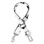 White And Black Music Note Pattern Print Dog Seat Belt