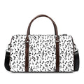 White And Black Music Note Pattern Print Duffel Bag