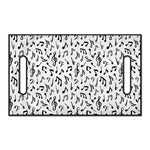 White And Black Music Note Pattern Print Golf Cart Seat Cover