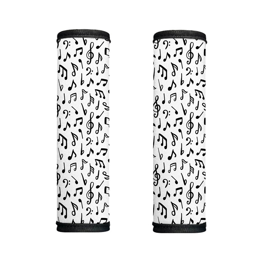 White And Black Music Note Pattern Print Handle Covers