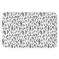 White And Black Music Note Pattern Print Indoor Door Mat