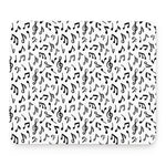 White And Black Music Note Pattern Print Mouse Pad