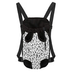 White And Black Music Note Pattern Print Pet Carrier Backpack