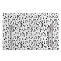 White And Black Music Note Pattern Print Placemat