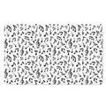 White And Black Music Note Pattern Print Polyester Doormat
