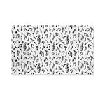 White And Black Music Note Pattern Print Polyester Flag