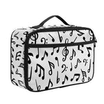 White And Black Music Note Pattern Print Portable Lunch Bag