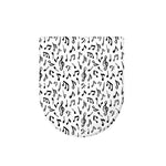 White And Black Music Note Pattern Print Toilet Lid Cover
