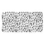 White And Black Music Note Pattern Print Towel