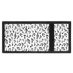 White And Black Music Note Pattern Print Trifold Wallet