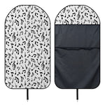 White And Black Music Note Pattern Print Waterproof Car Seat Cover