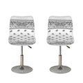 White And Black Paisley Bandana Print Bar Stool Covers