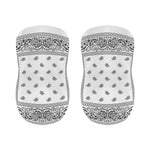 White And Black Paisley Bandana Print Bar Stool Covers
