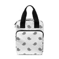 White And Black Paisley Bandana Print Bible Tote Bag