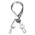 White And Black Paisley Bandana Print Dog Seat Belt