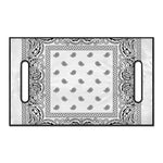 White And Black Paisley Bandana Print Golf Cart Seat Cover