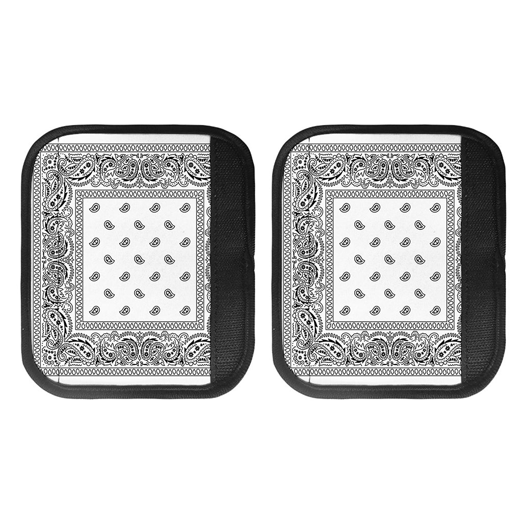 White And Black Paisley Bandana Print Handle Covers