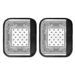 White And Black Paisley Bandana Print Handle Covers