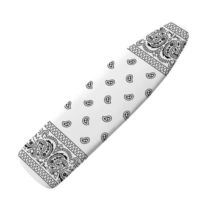 White And Black Paisley Bandana Print Ironing Board Cover