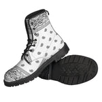 White And Black Paisley Bandana Print Backpack