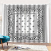 White And Black Paisley Bandana Print Pencil Pleat Curtains